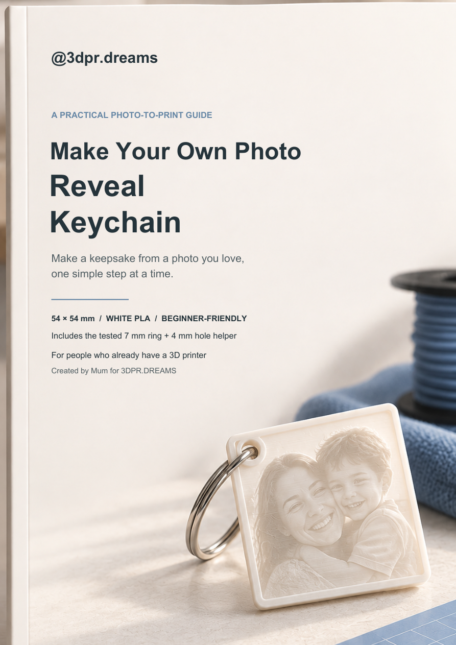 Cover page of the Make Your Own Photo Reveal Keychain PDF guide